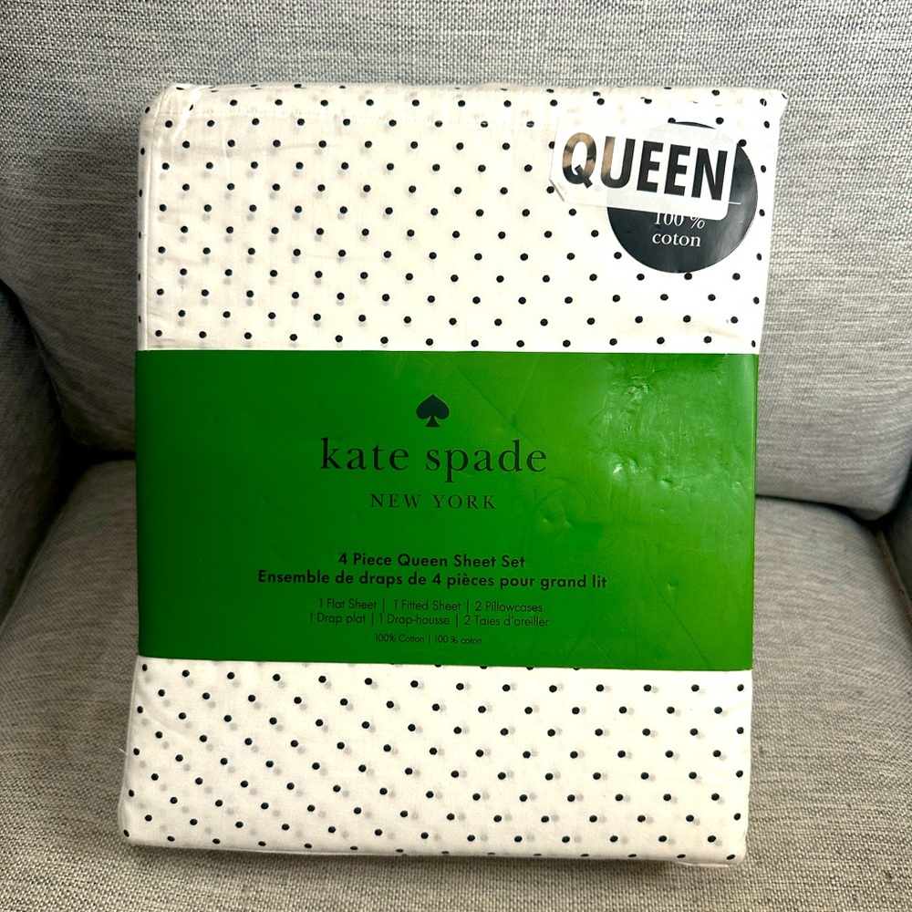 ♠️ Kate Spade ♠️ Pin Dot KING Sheet Set